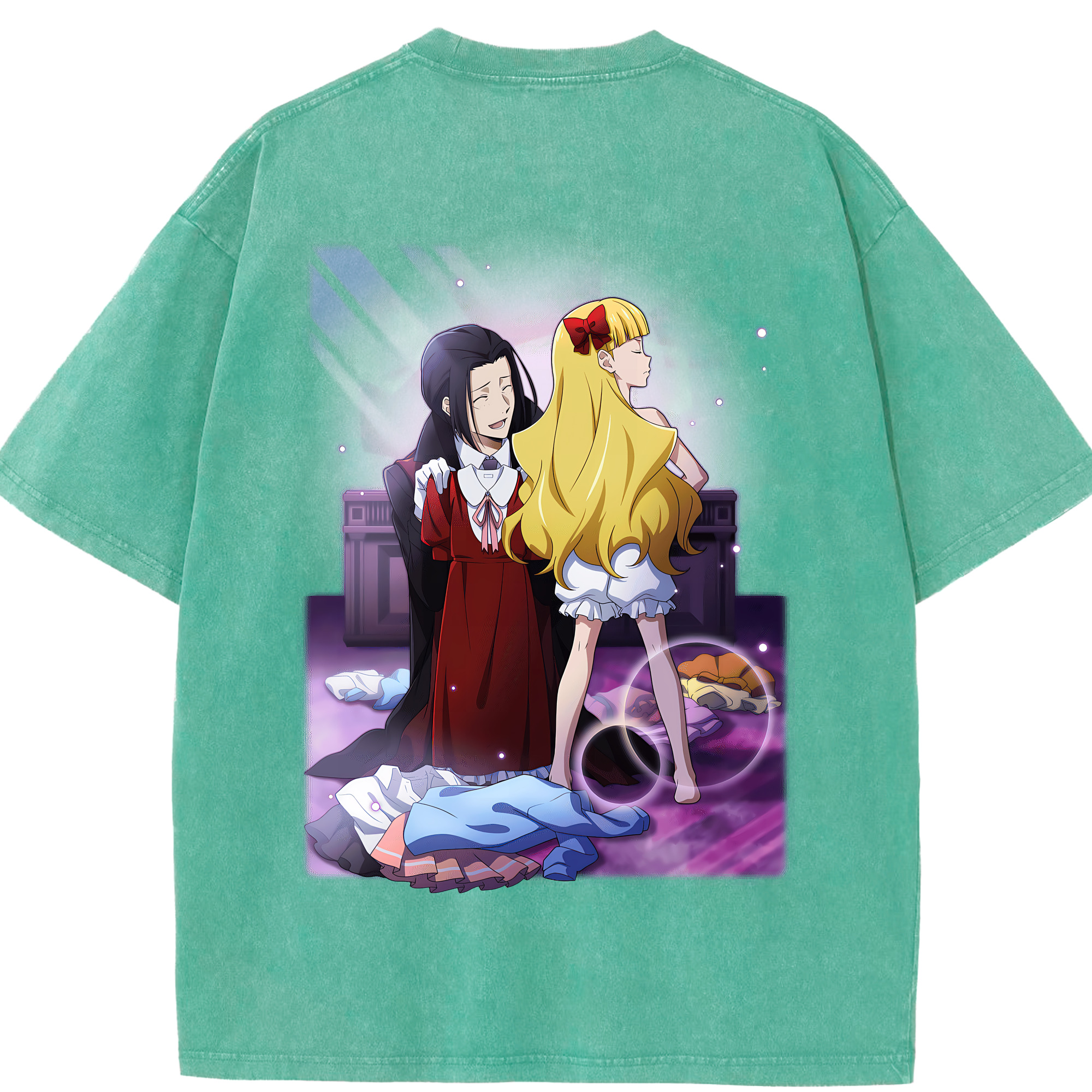 （画像用） 文豪ストレイドッグス Bungo Stray Dogs 綿100% ヴィンテージ風 半袖Tシャツ（背面プリント）